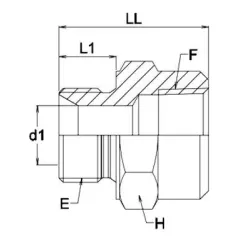 Adaptateur 1/4 NPT femelle - 1/4 BSP Mâle bague BS - NTS  - NTS