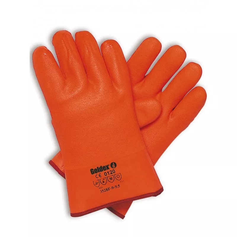 Gants étanches fourrés orange  -