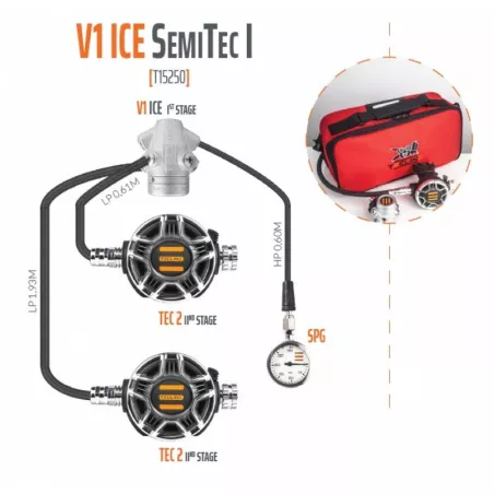 Détendeur V1-TEC2 semi-tec 1 SET TECLINE  - Tecline