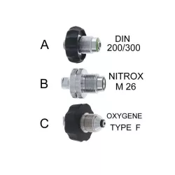 Lyre cascade Inox de transfert Oxygène, Hélium, Air, Argon - NTS  -