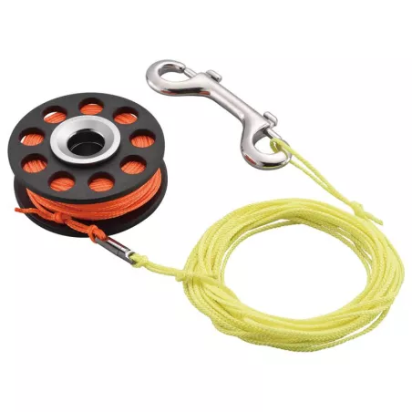 Spool 30m avec roulement et mousqueton inox  - Diving Equipement