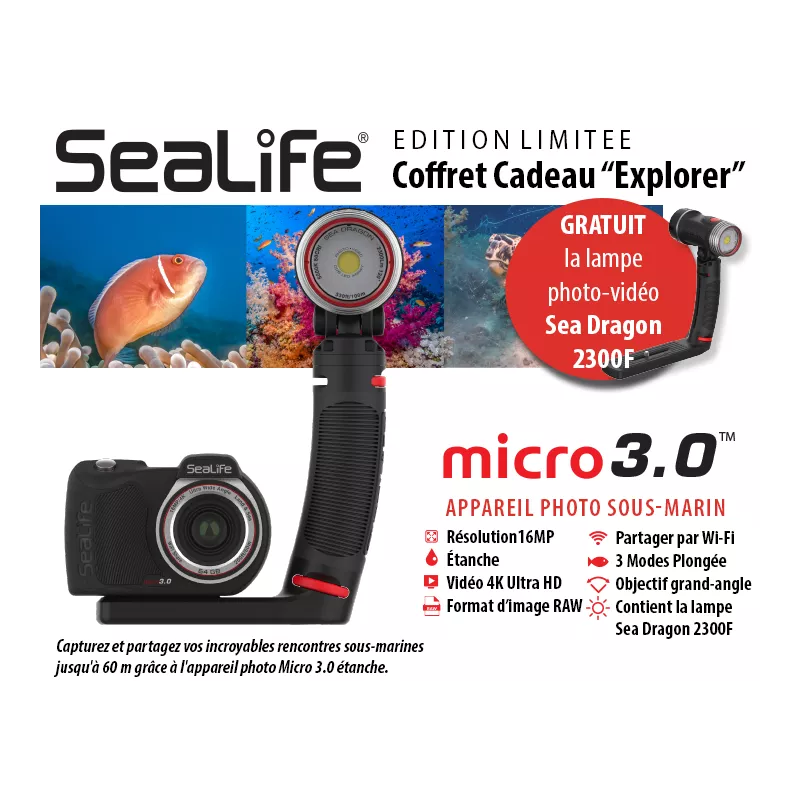 Appareil photo Micro 3.0 EDITION LIMITEE  - Sealife