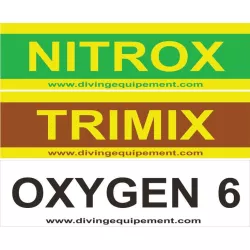  Accessoires Bouteilles - Autocollant NITROX - TRIMIX - OXYGEN -  Diving Equipement -  Diving Equipement